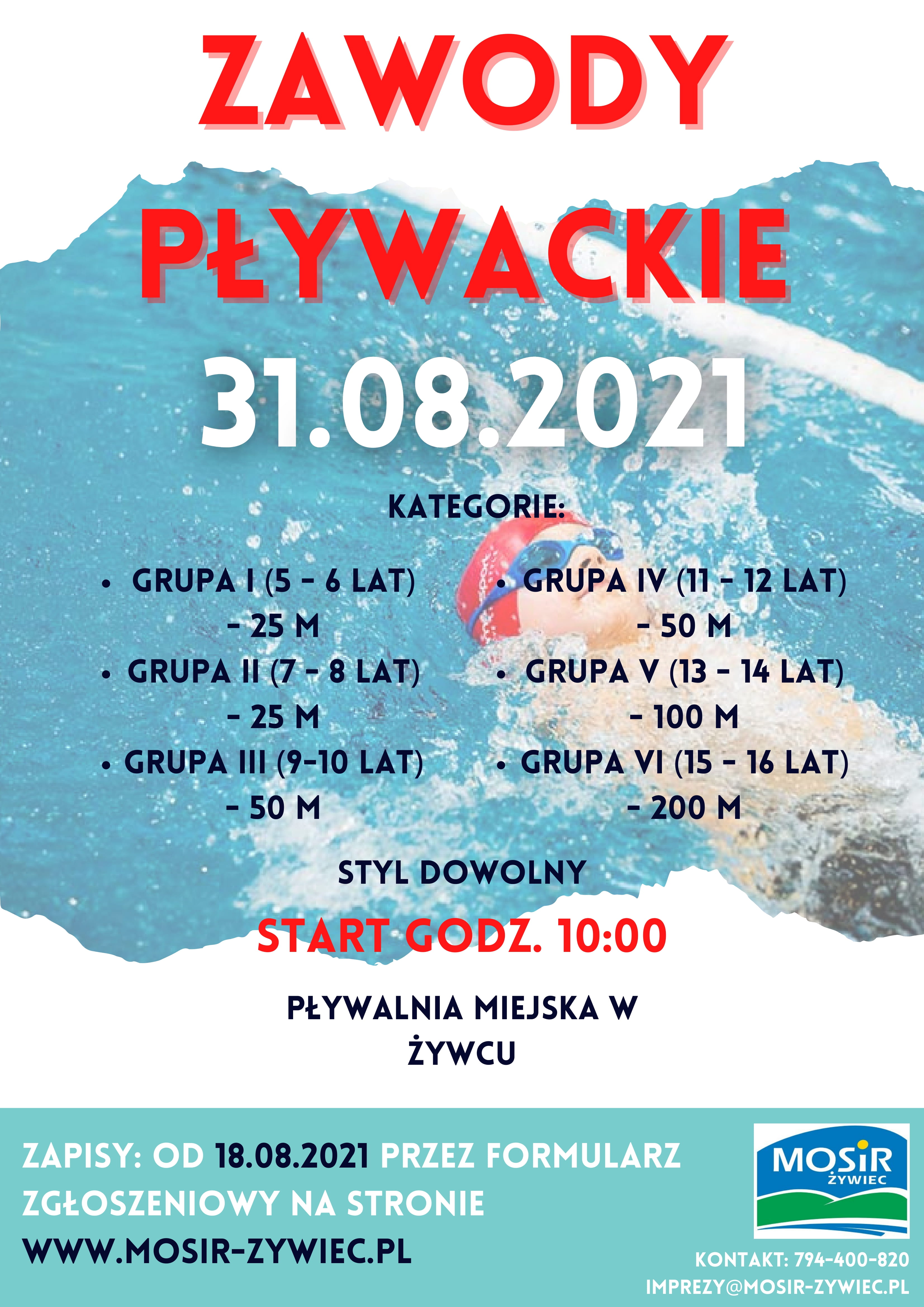 Zawody Pływackie 31.08.2021