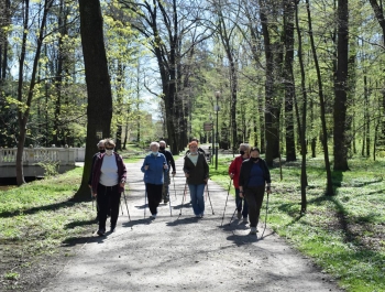 Nordic Walking- majowy spacer po żywieckim parku zamkowym z uczestnikami programu Senior/ka - zdjęcie15