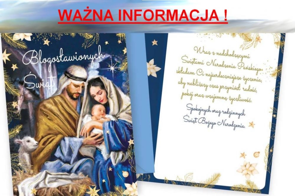 WAŻNA INFORMACJA DLA KLIENTÓW PŁYWALNI MIEJSKIEJ W ŻYWCU