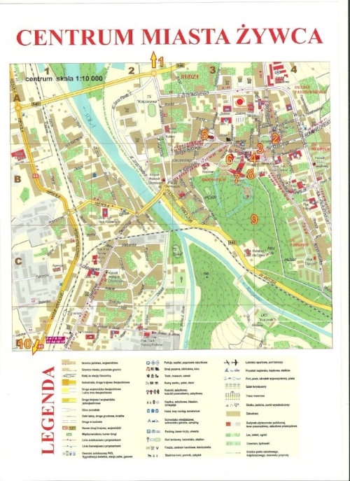 ZWIEDZAJ ŻYWIEC! plan centrum