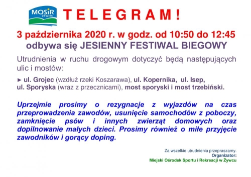 UWAGA KOMUNIKAT ! - 03/10/2020